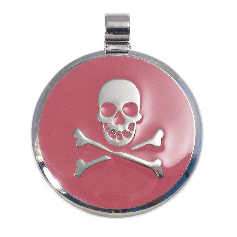 Skull and Crossbone Jewelry Tag, - Lucky Pet